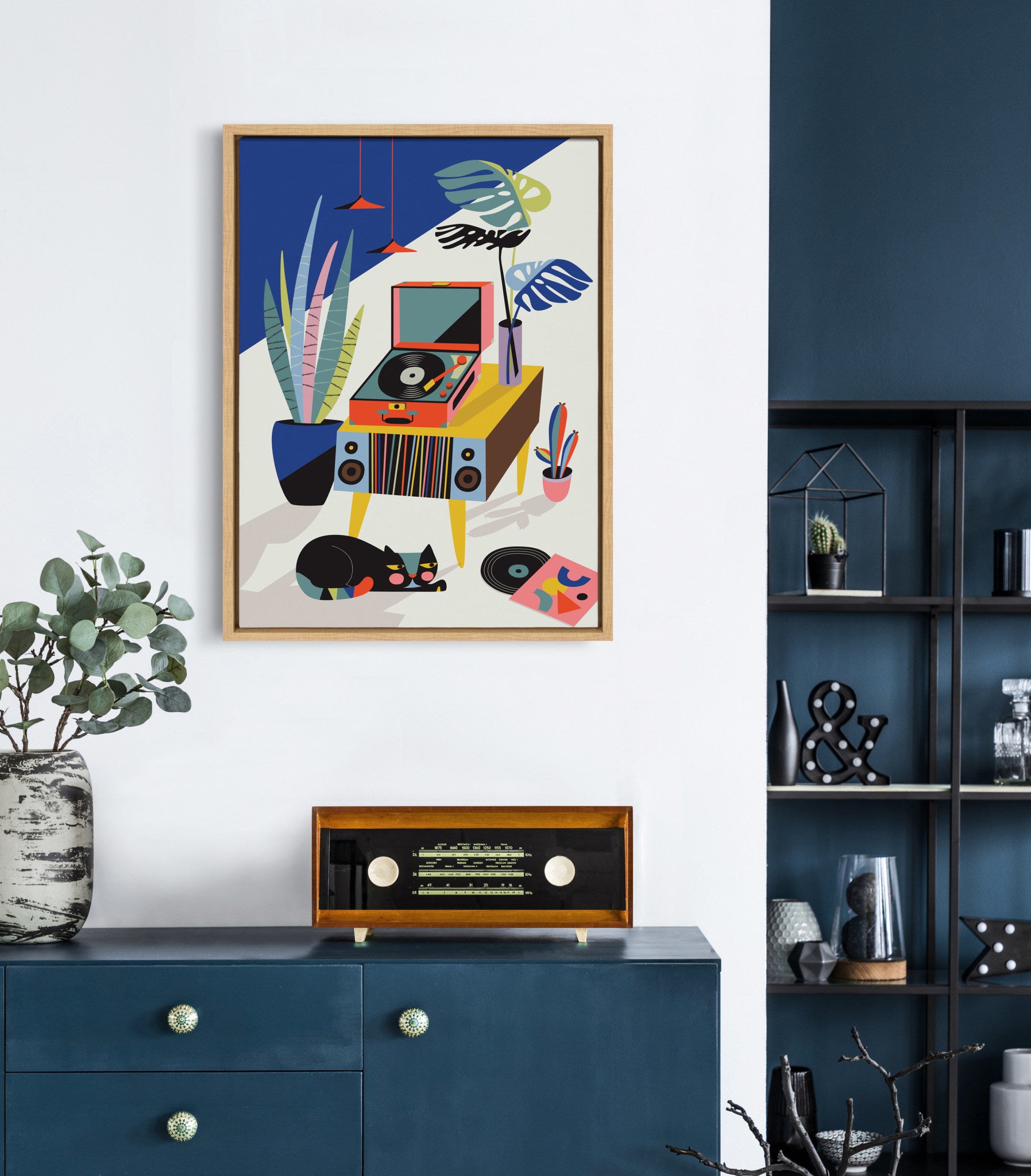 Sylvie Chill Out Saturday Framed Canvas by Rachel Lee of My Dream Wall