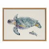 Sylvie Swim Along with Me Framed Canvas by Cathy Zhang