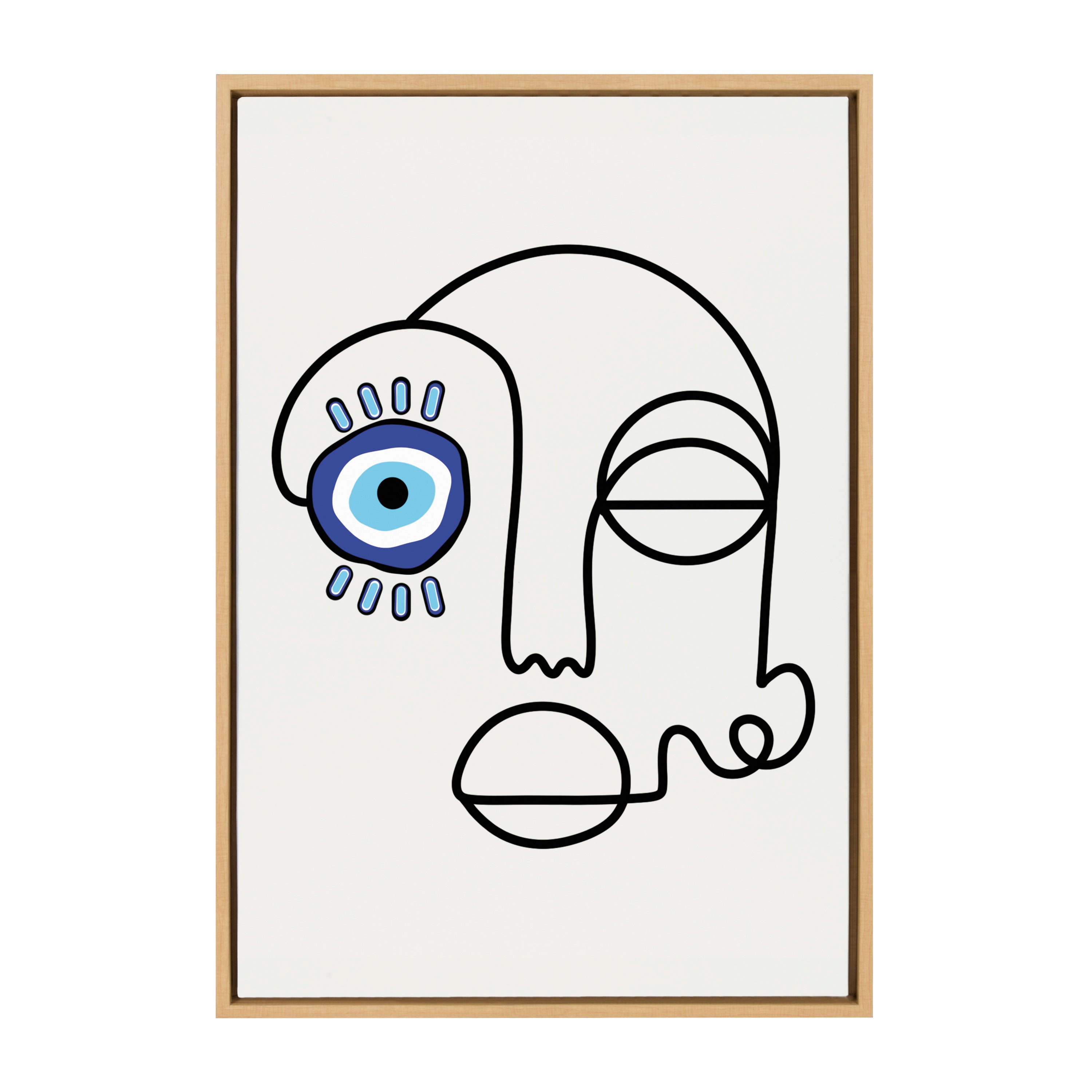Sylvie No Evil Allowed Framed Canvas by Shatha Al Dafai