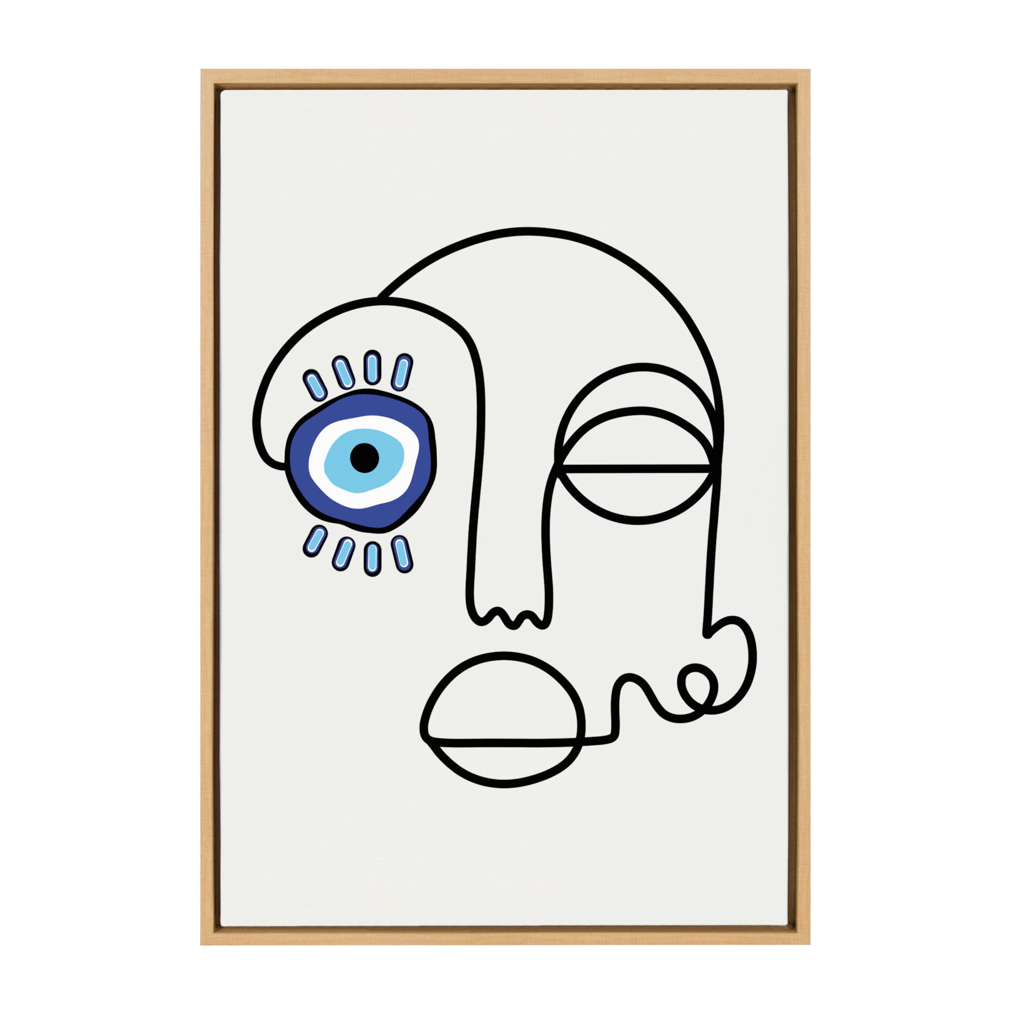 Sylvie No Evil Allowed Framed Canvas by Shatha Al Dafai