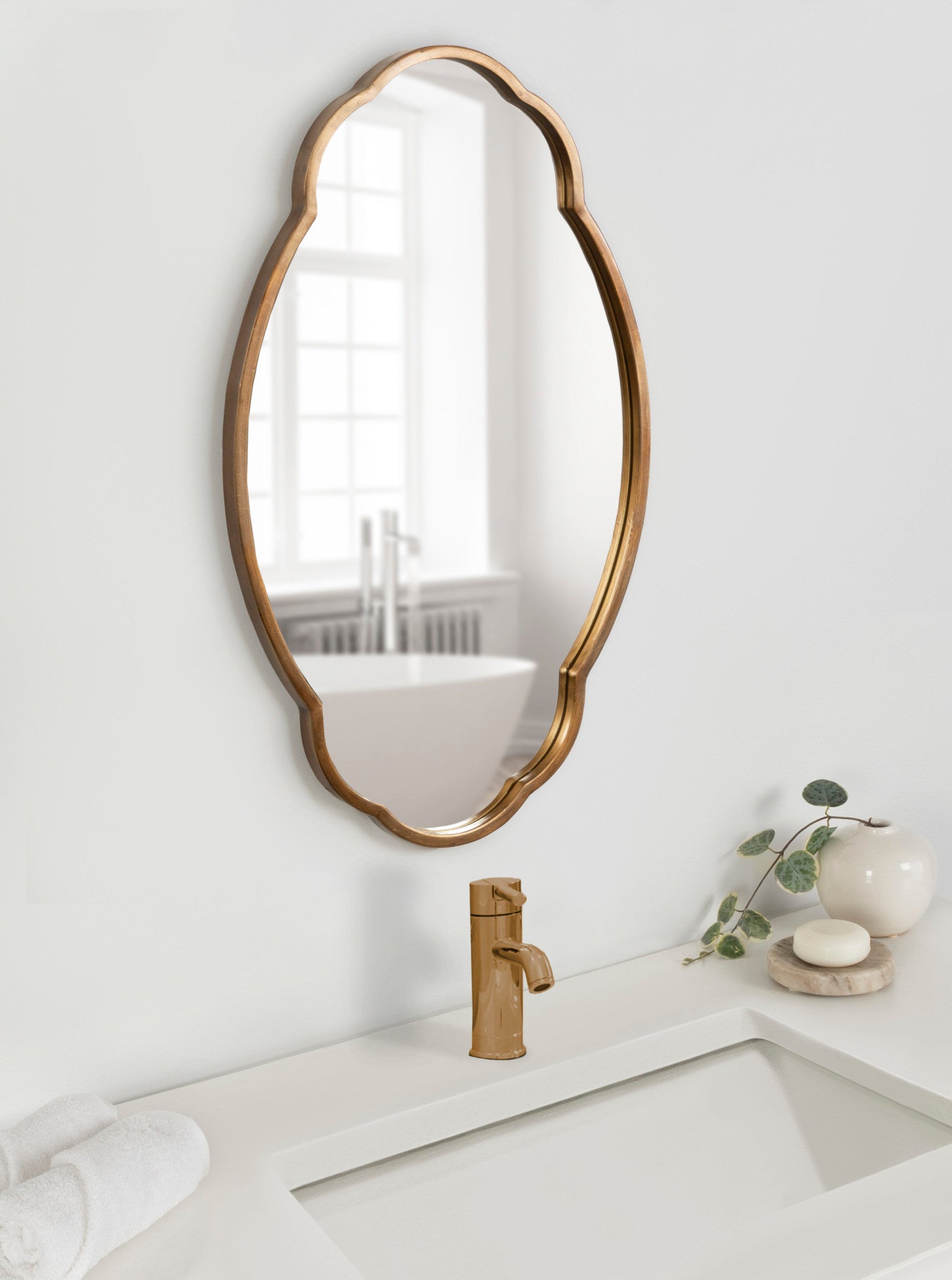 Magritte Scalloped Oval Wall Mirror