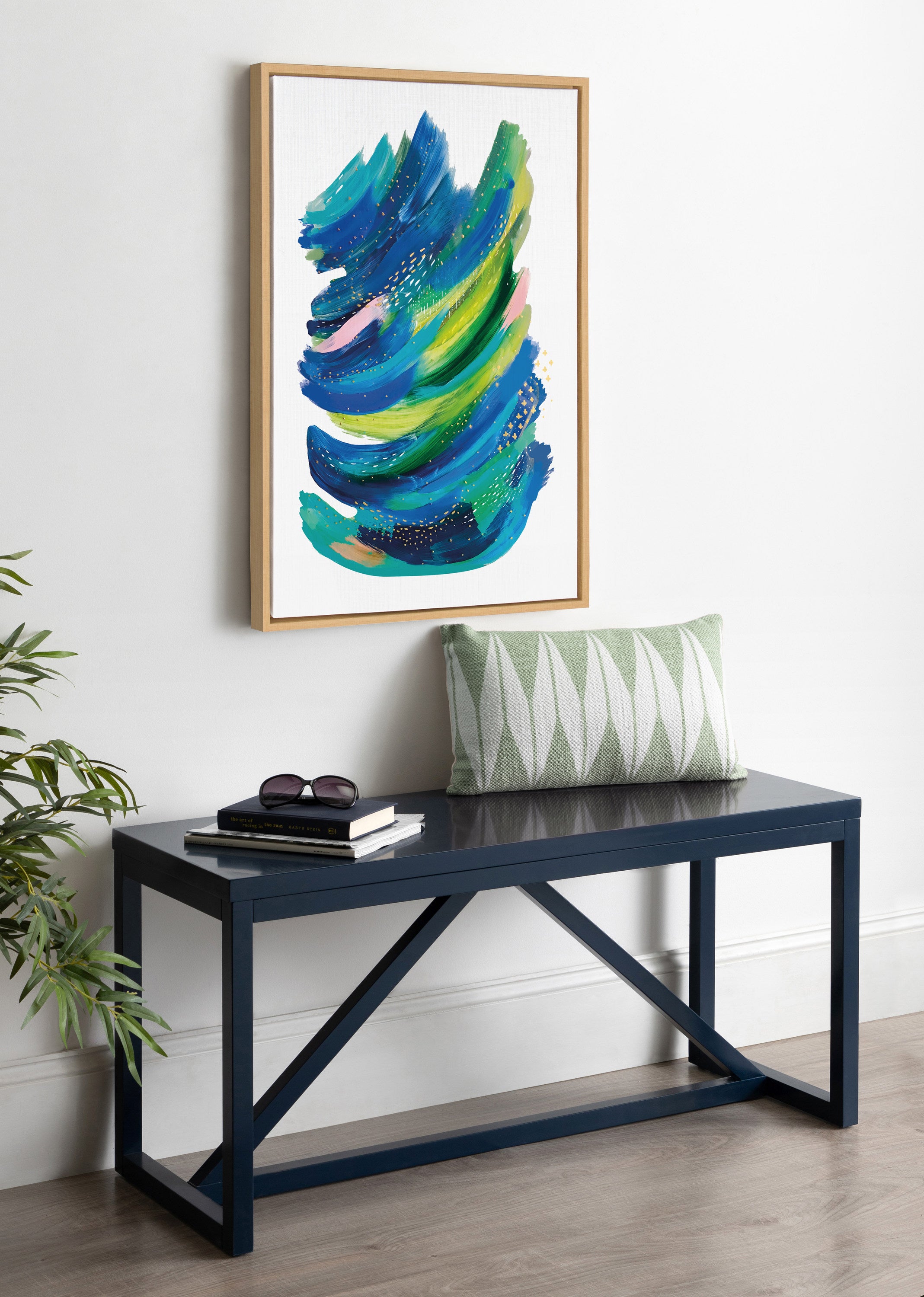 Sylvie Bright Abstract 2 Framed Canvas by Jessi Raulet of Ettavee