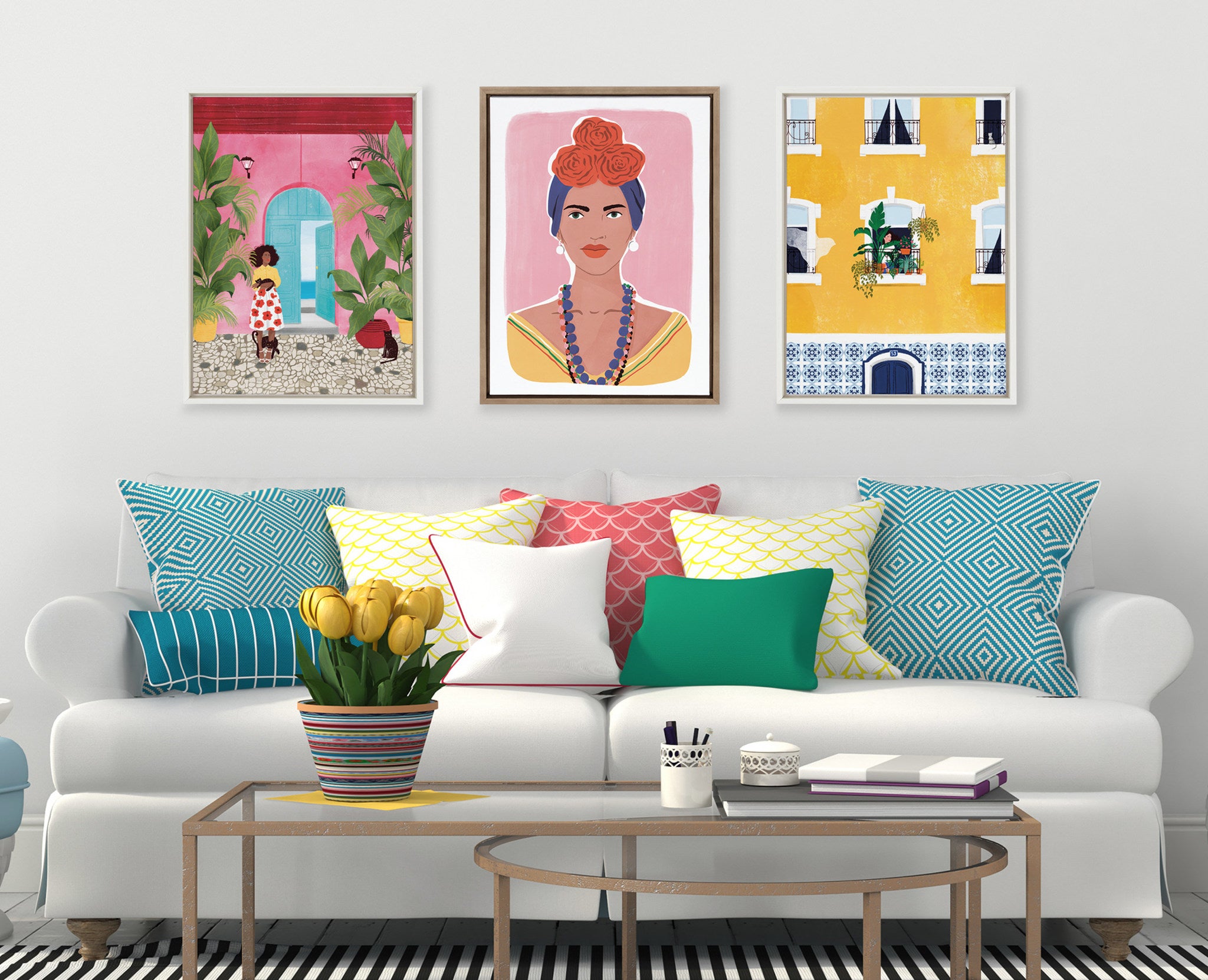 Sylvie Lisbon Framed Canvas by Maja Tomljanovic