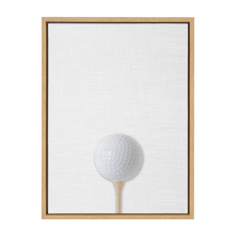 Sylvie Color Golf Ball Portrait Framed Canvas, Natural 18x24