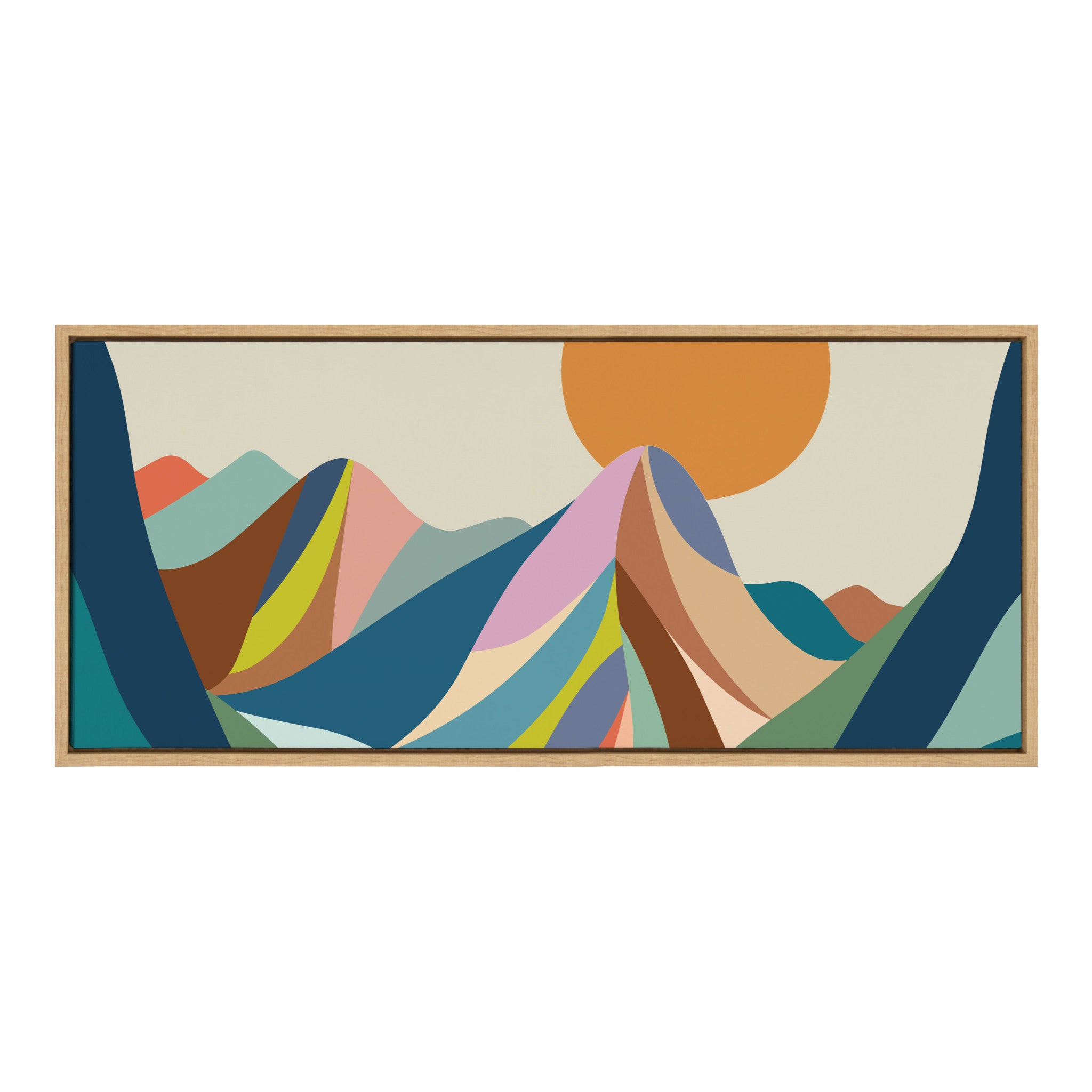 Sylvie Mountains Crop Framed Canvas by Rachel Lee of My Dream Wall