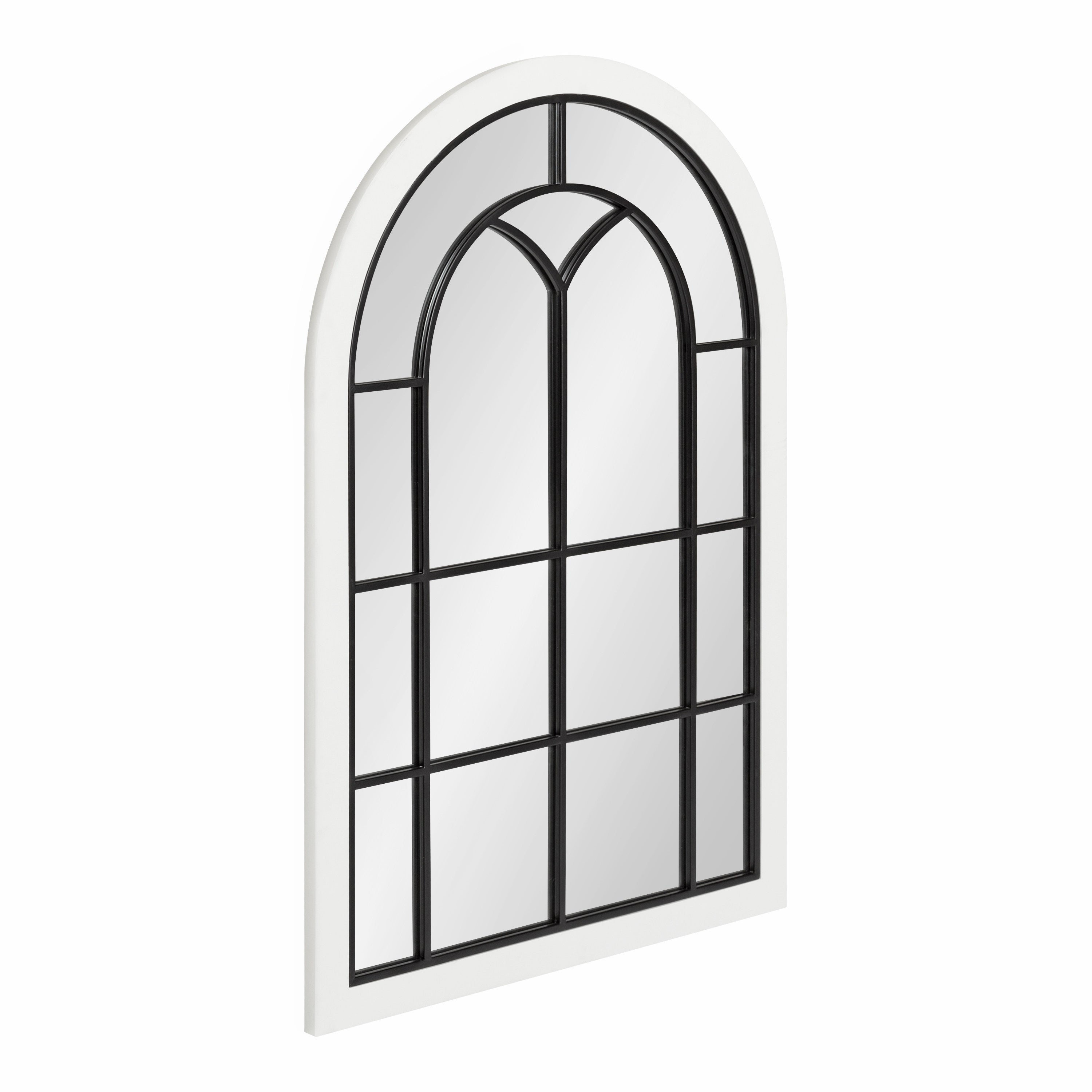 Joffrey Arch Windowpane Framed Wall Mirror