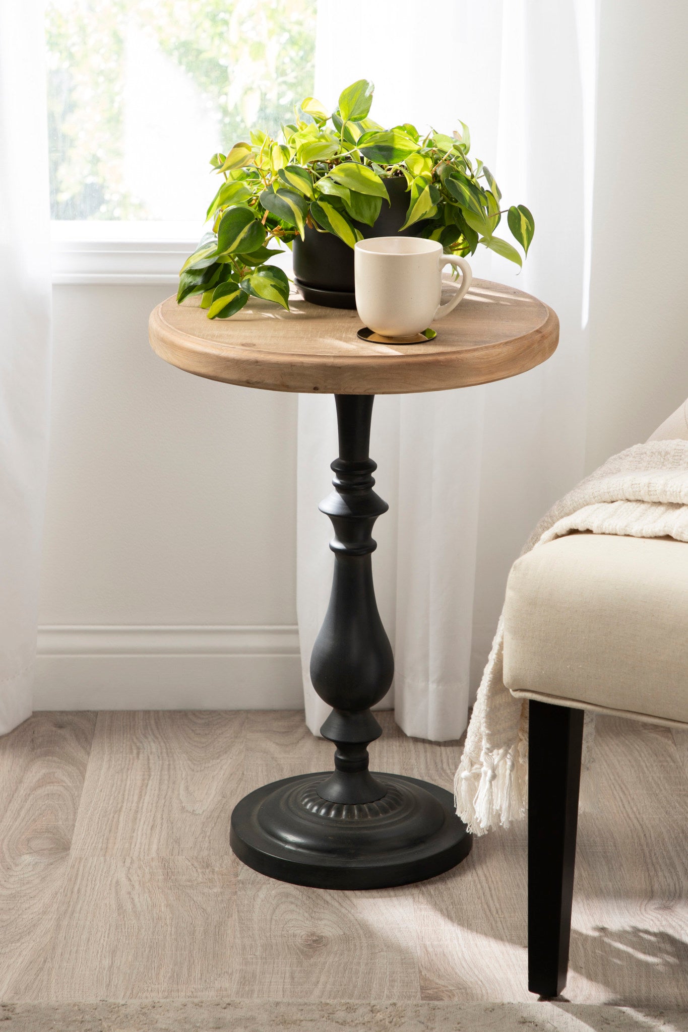Wixley Wood and Metal Side Table