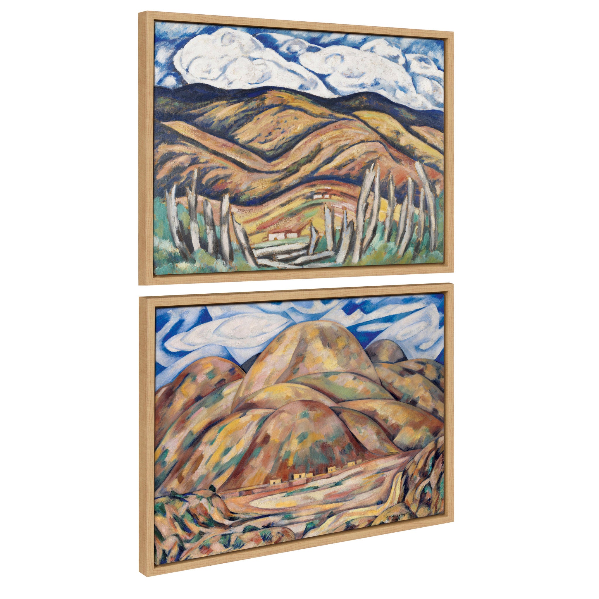 Sylvie Marsden Hartley The Last of New England The Beginning of New Mexico 1918  and Marsden Hartley Landscape No 3 Cash Entry Mines New Mexico 1920 Framed Canvas by The Art Institute of Chicago
