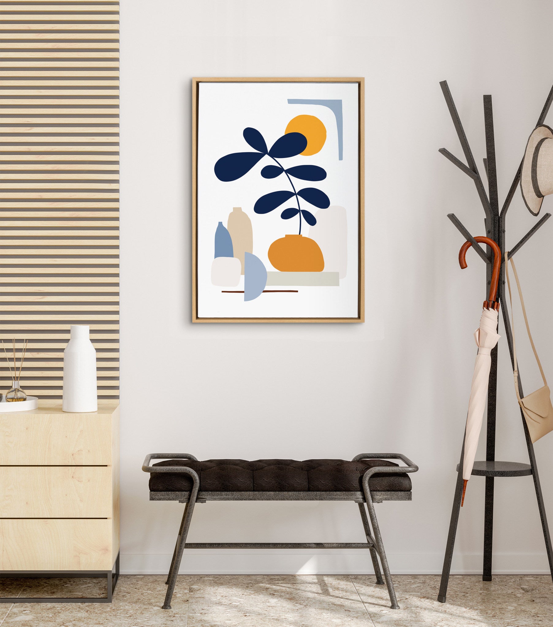 Sylvie The Shapes of Nature Framed Canvas by Dominique Vari