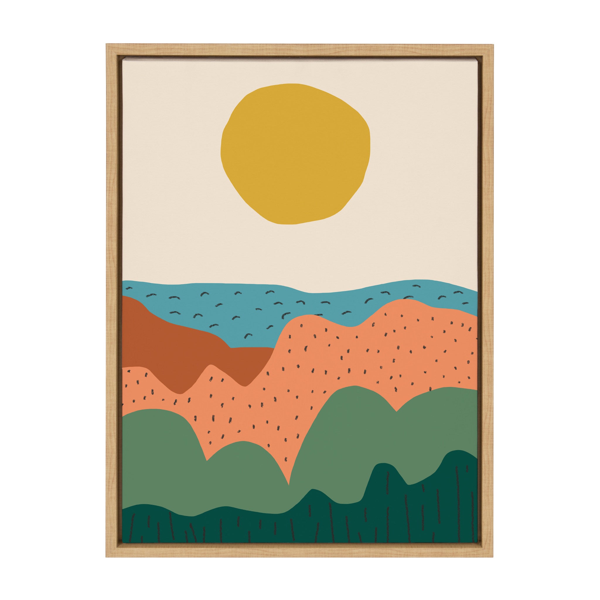 Sylvie Dancing Hills Framed Canvas by Kelly Knaga
