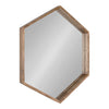 Hexagon Mirror, Rustic, Rustic Brown