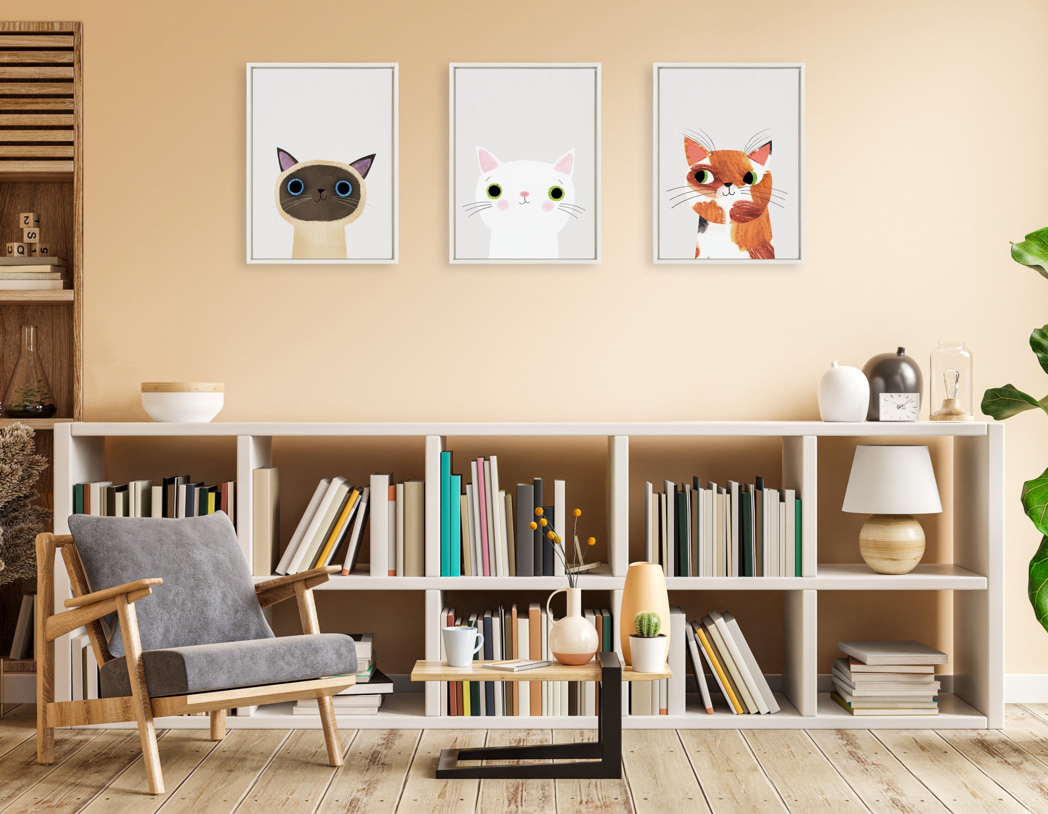 Sylvie Siamese Cat Framed Canvas by Planet Cat