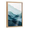 Blake Blue Mountain Range Framed Printed Glass by Amy Lighthall