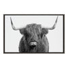 Sylvie Highland Cow Portrait Framed Canvas by Amy Peterson Art Studio