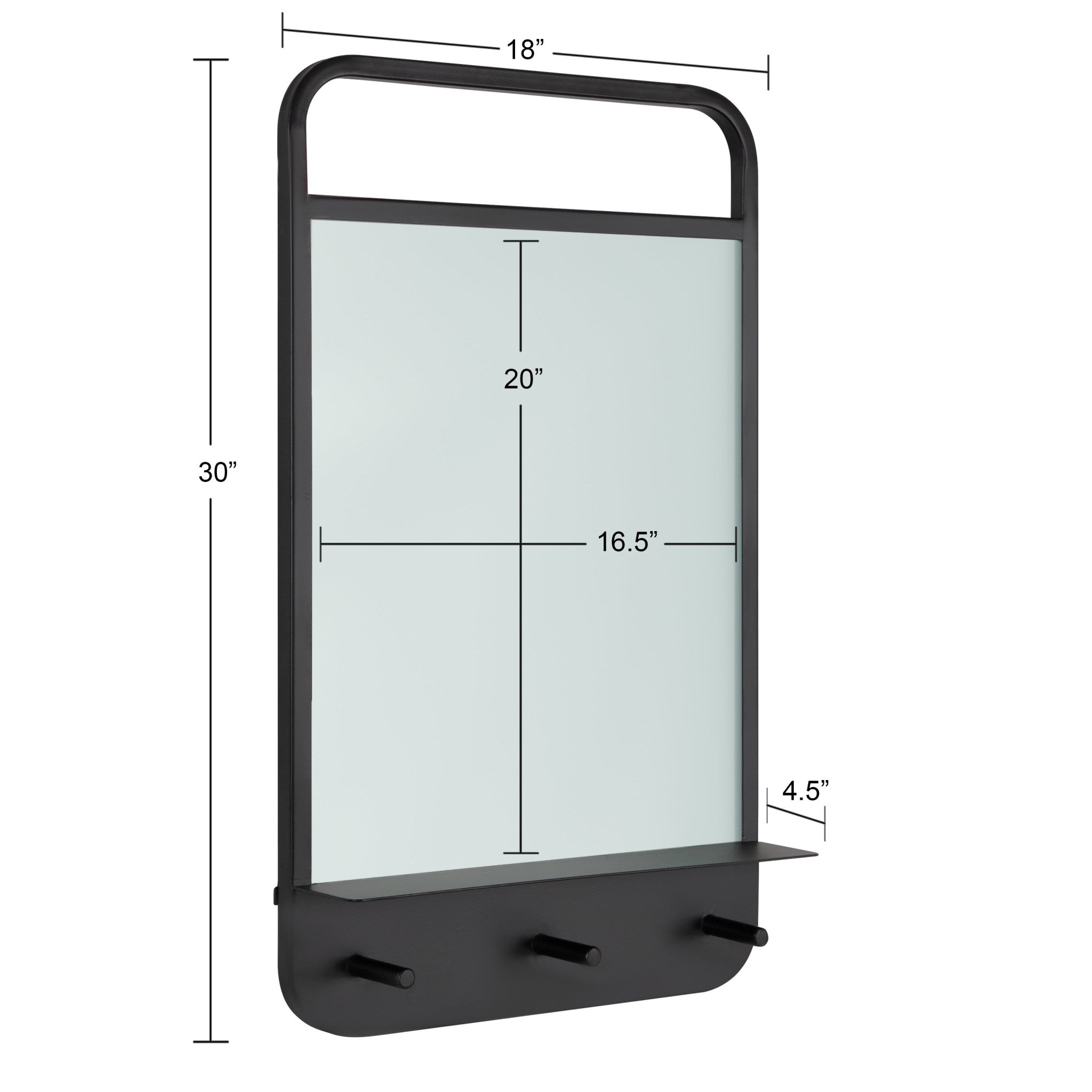 Decatur Hanging Wall Organizer with Hooks