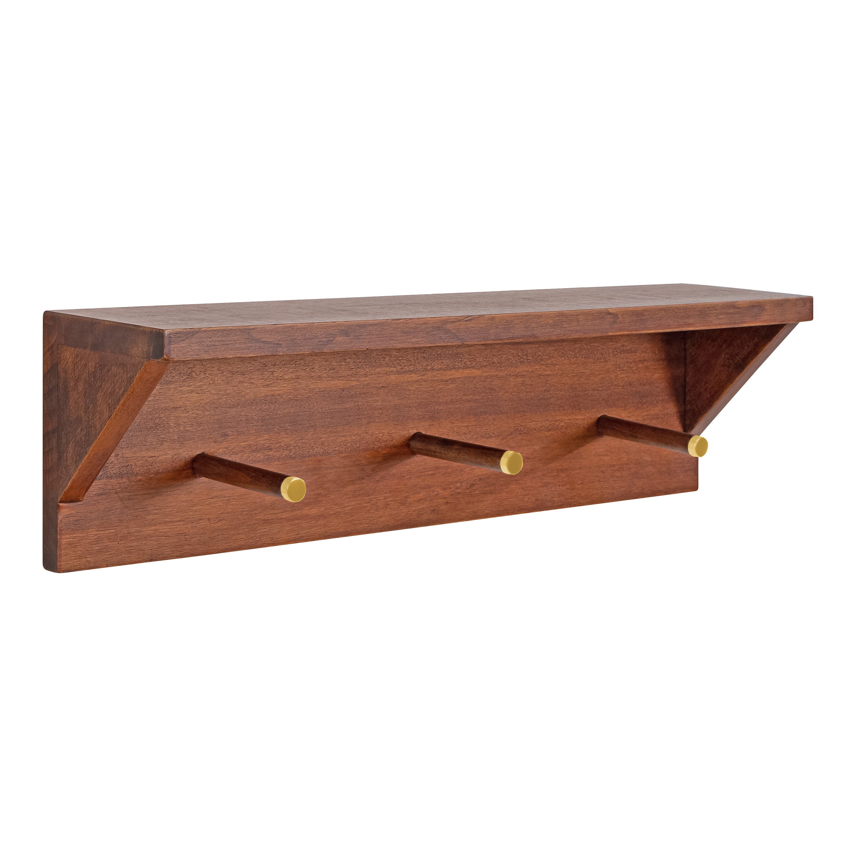 Hinter Wood Shelf with Pegs