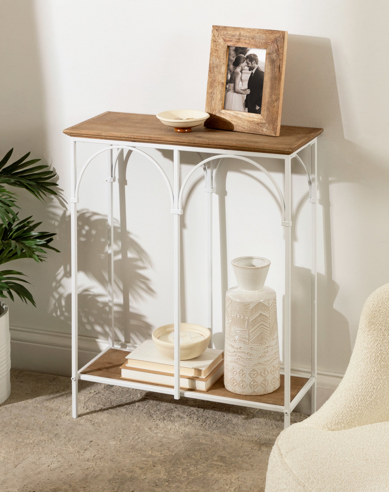Anthea Wood and Metal Console Table