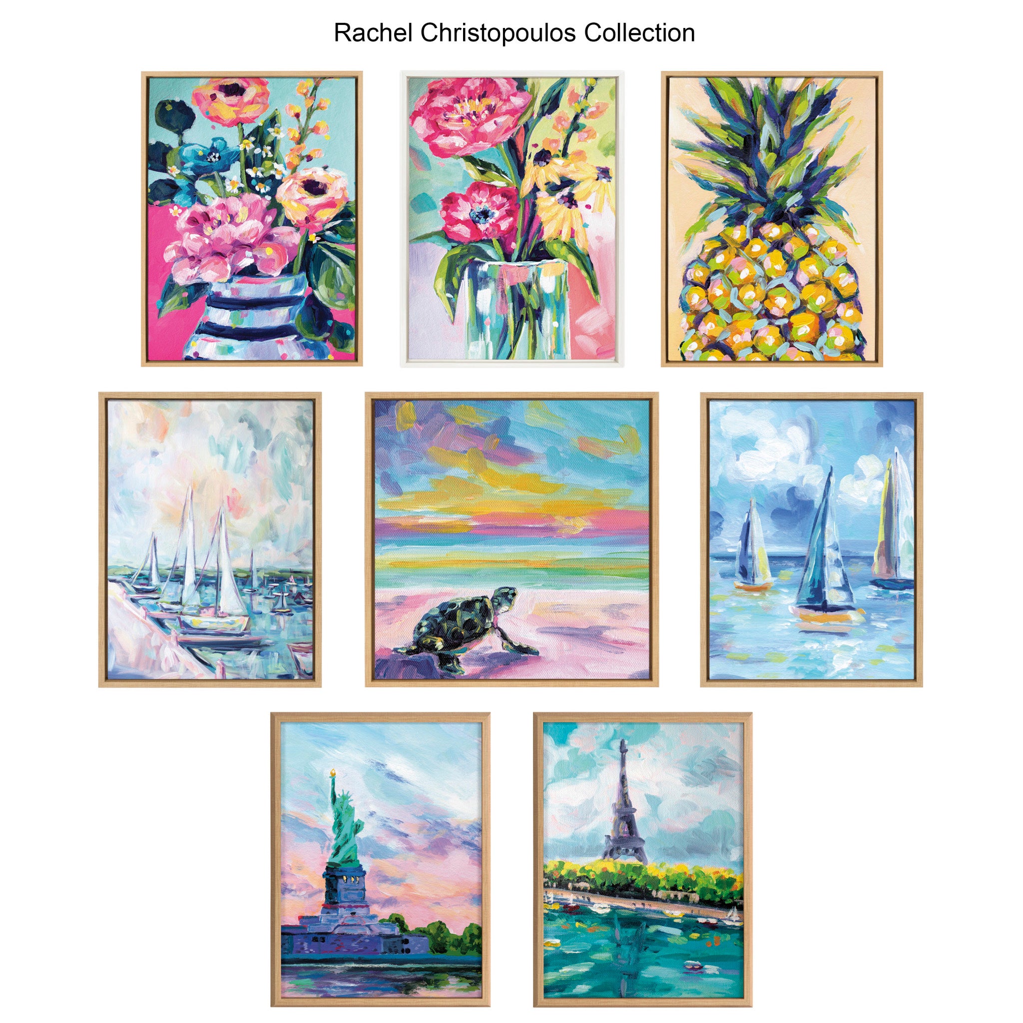 Sylvie Come Sail Away Framed Canvas by Rachel Christopoulos