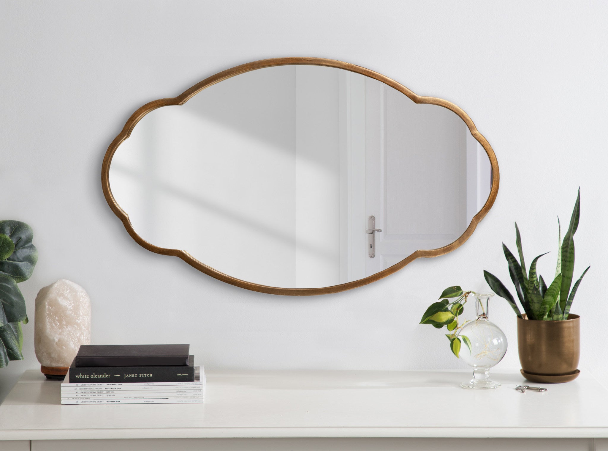 Magritte Scalloped Oval Wall Mirror