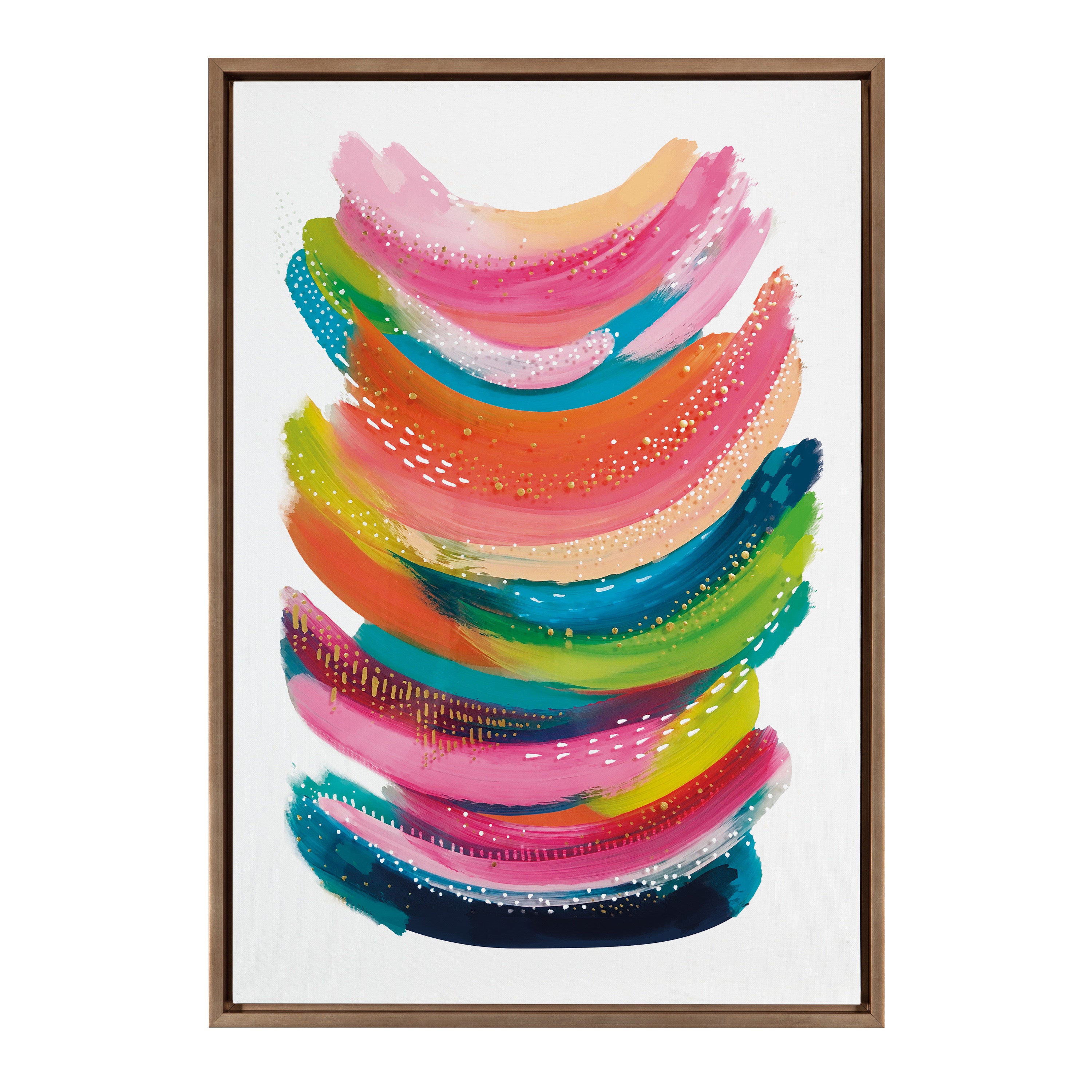 Sylvie Bright Abstract Framed Canvas by Jessi Raulet of Ettavee