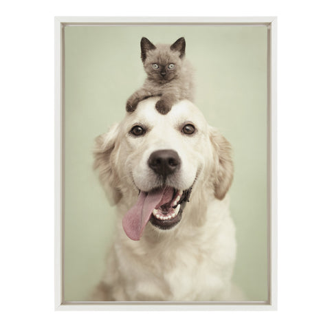 Sylvie Kara and Cuba Framed Canvas by Rachael Hale