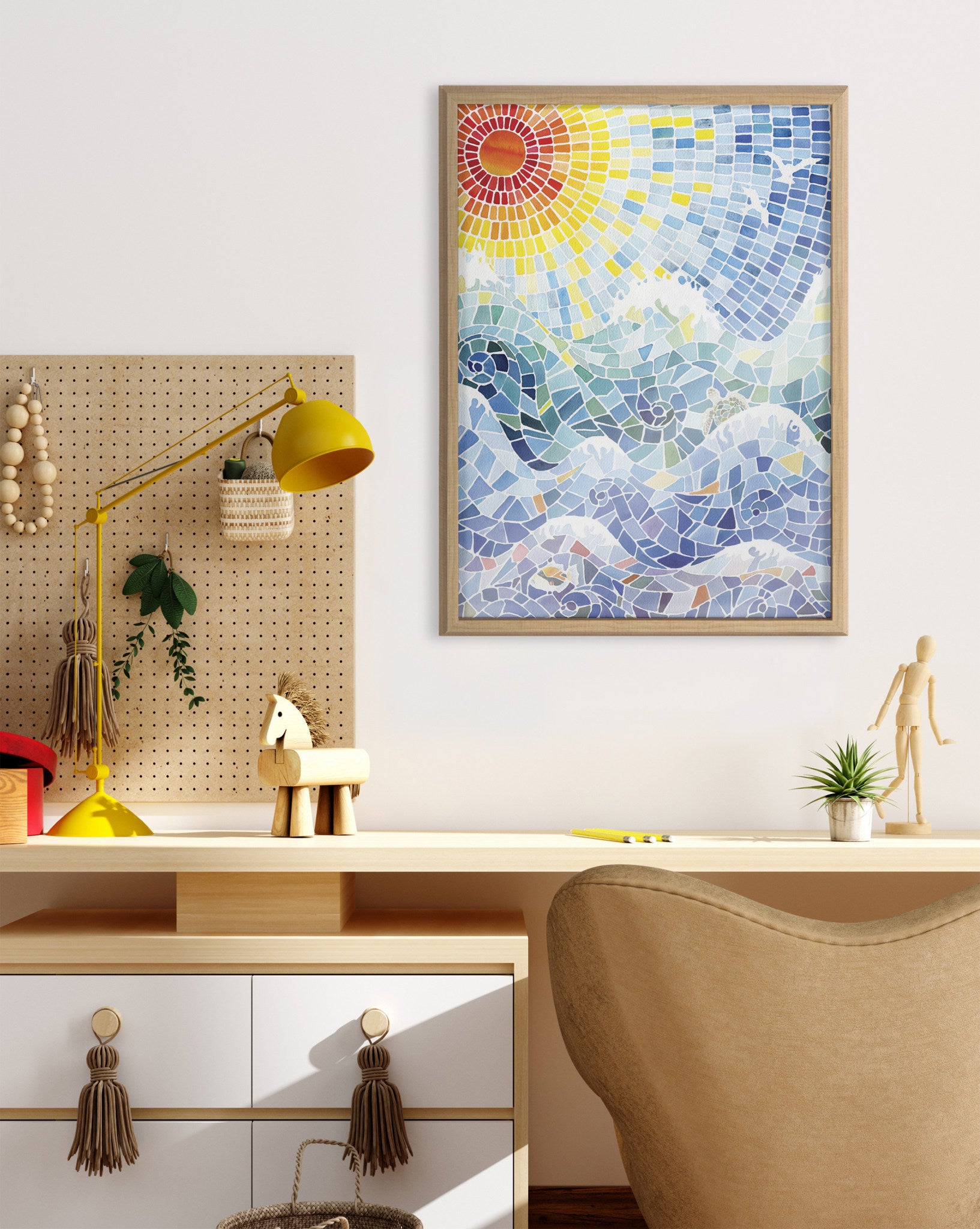 Blake It’s a Beautiful Life Framed Printed Glass by Janet Meinke-Lau