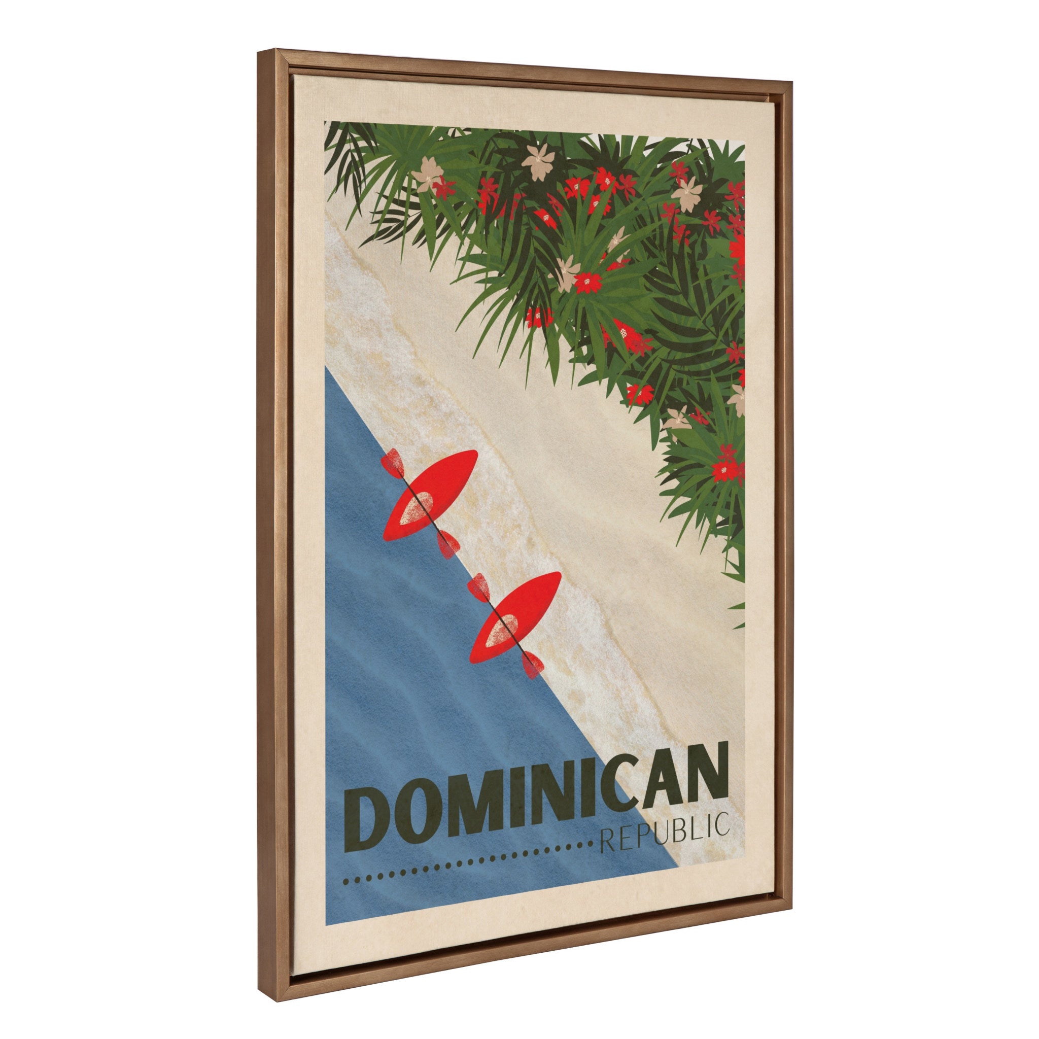 Sylvie Travel Poster Dominican Republic Framed Canvas by Chay O.