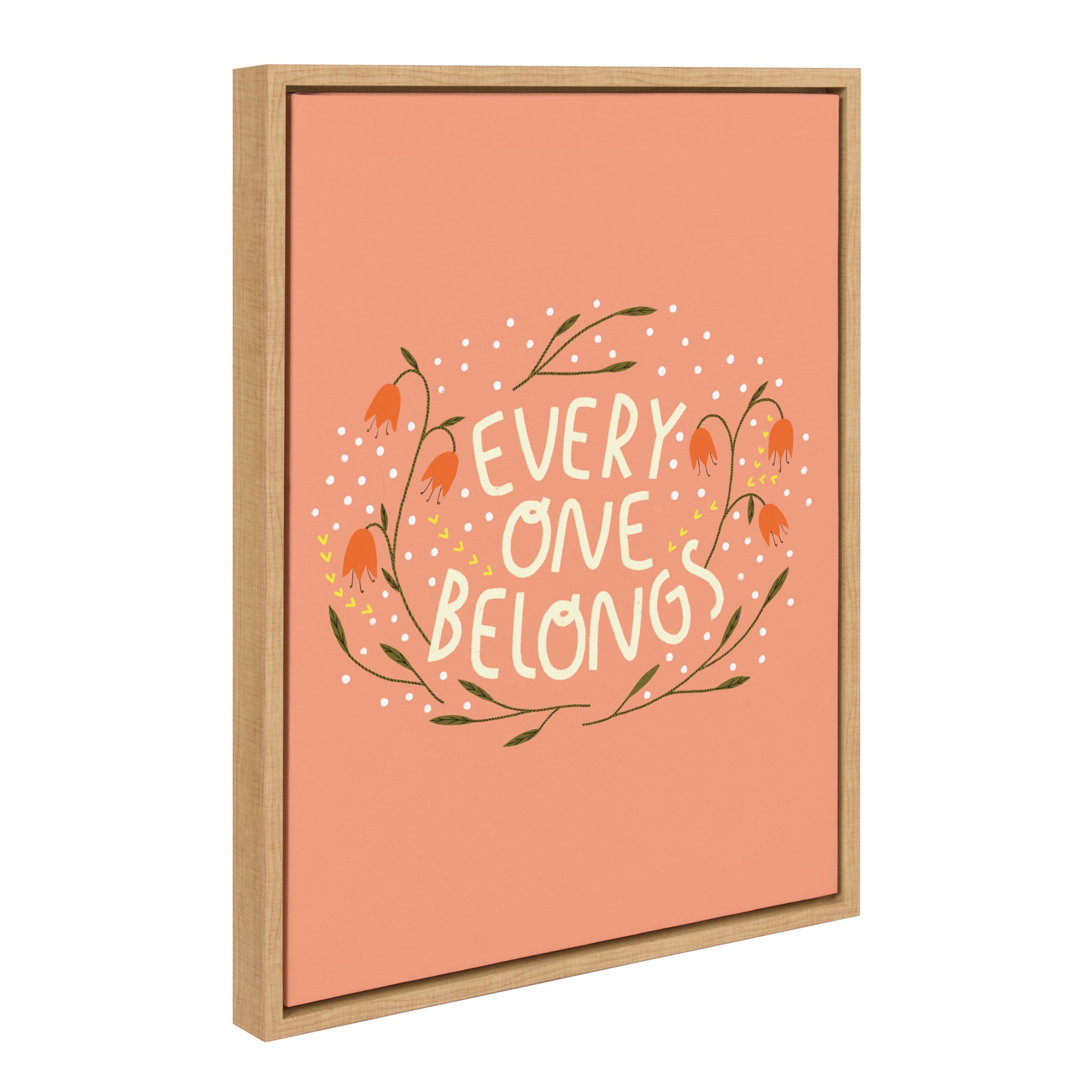 Sylvie Everyone Belongs Framed Canvas by Stacie Bloomfield of Gingiber