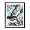 Sylvie Teal Modern Abstract Framed Canvas by Statement Goods