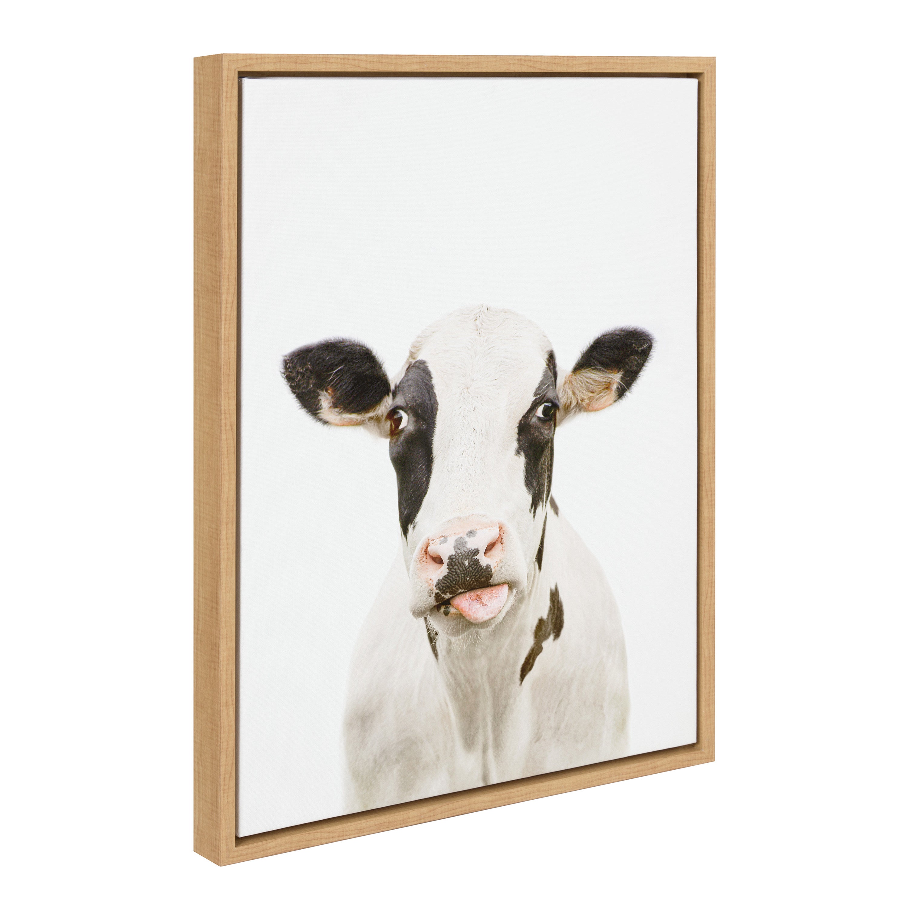 Sylvie Holstein Cow Portrait Framed Canvas by Amy Peterson Art Studio