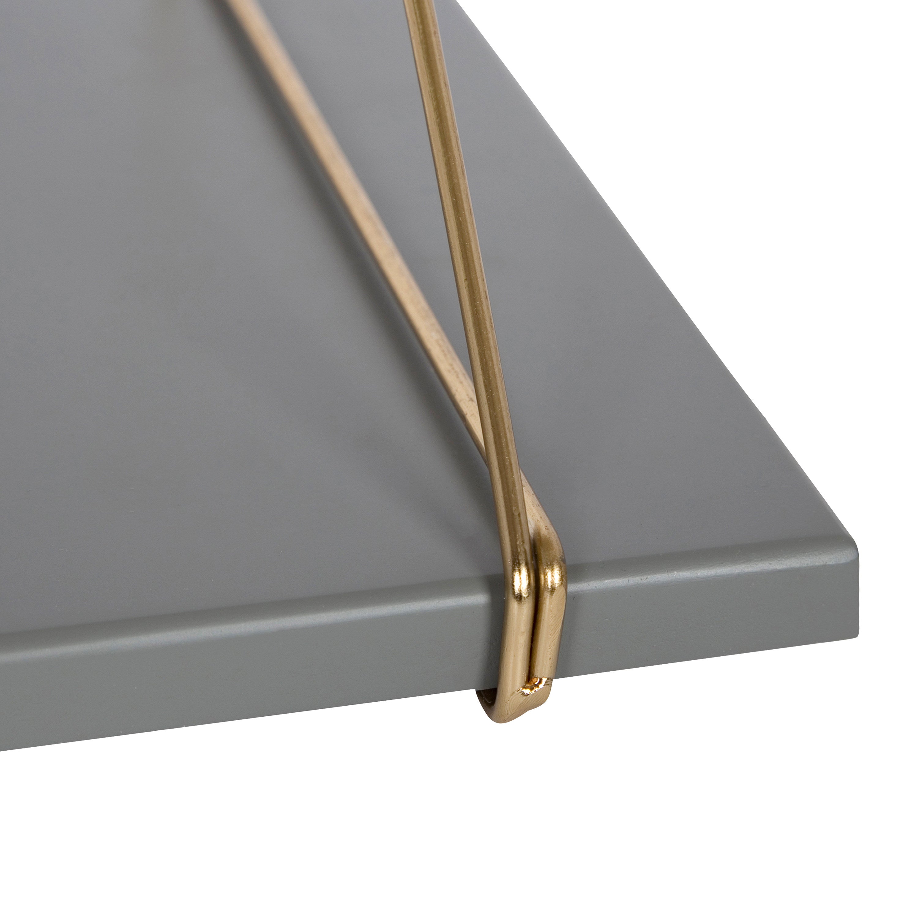 Vista Wood and Metal Wall Shelves