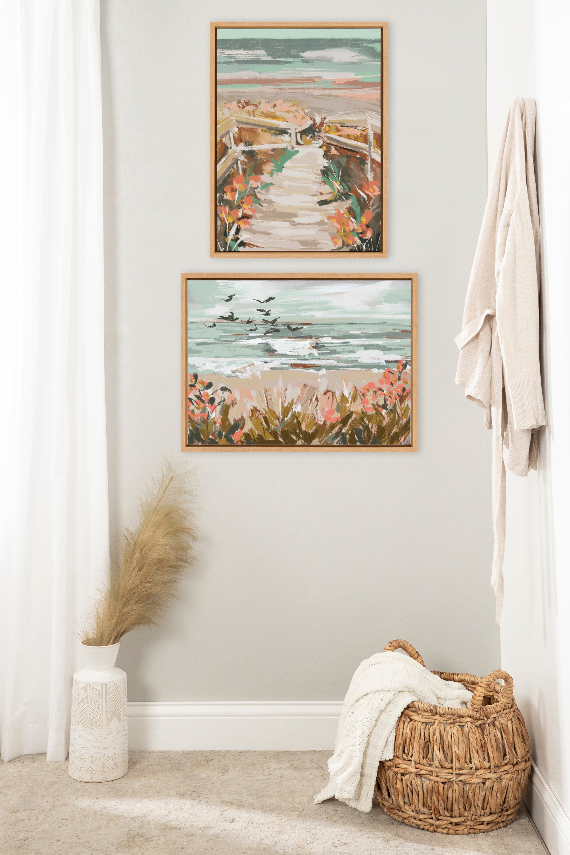 Sylvie Landscape 09 Beach Framed Canvas by Annie Quigley
