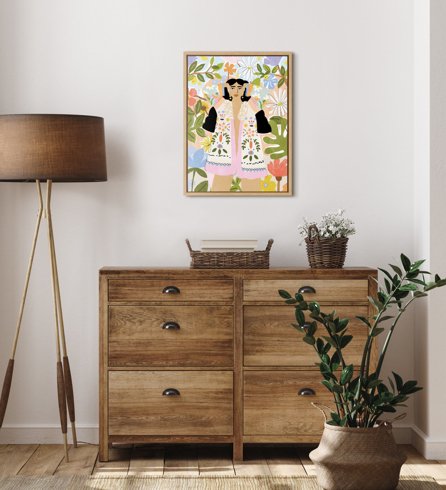 Sylvie Beauty Around Me Framed Canvas by Alja Horvat