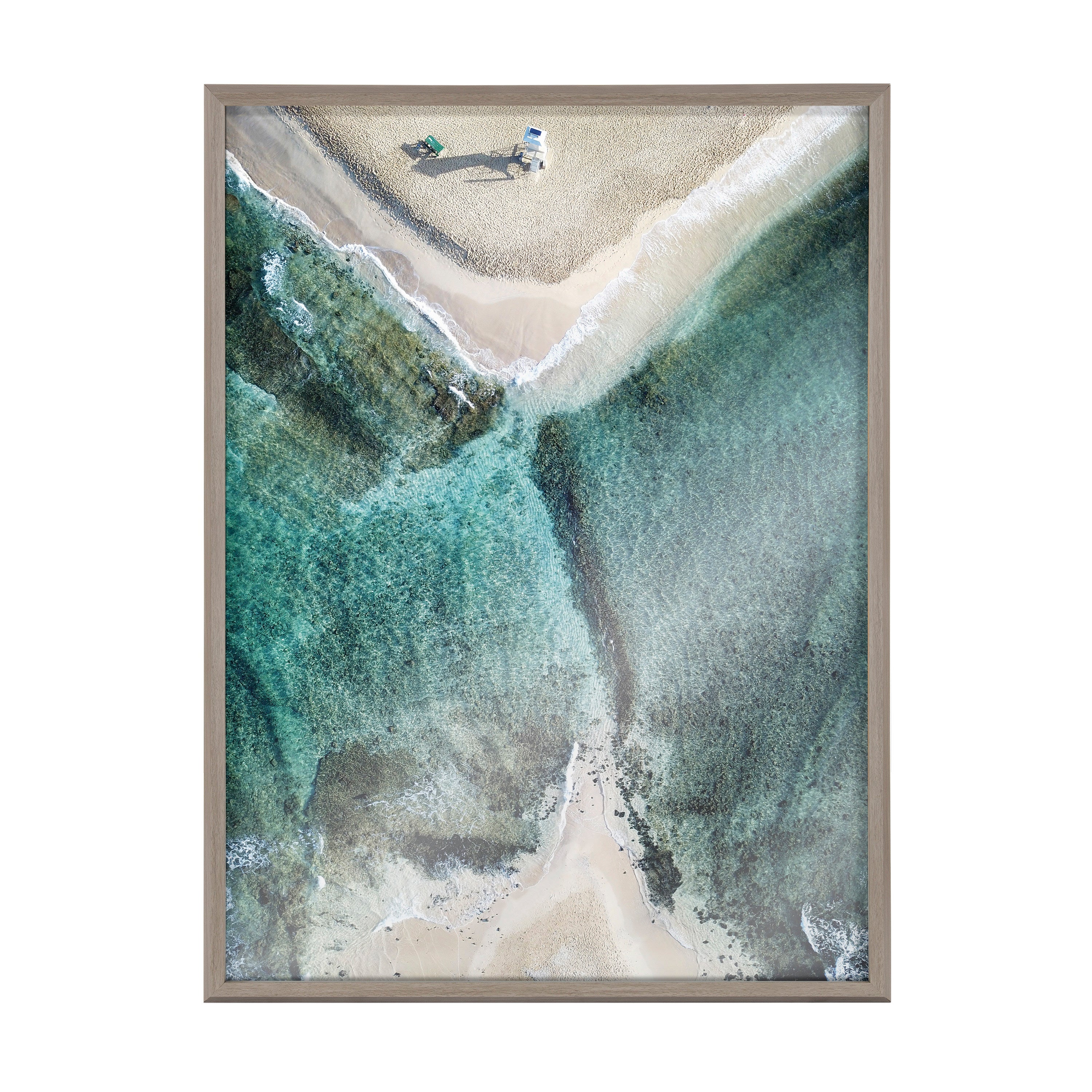 Blake Poipu Beach Framed Printed Art by Rachel Bolgov