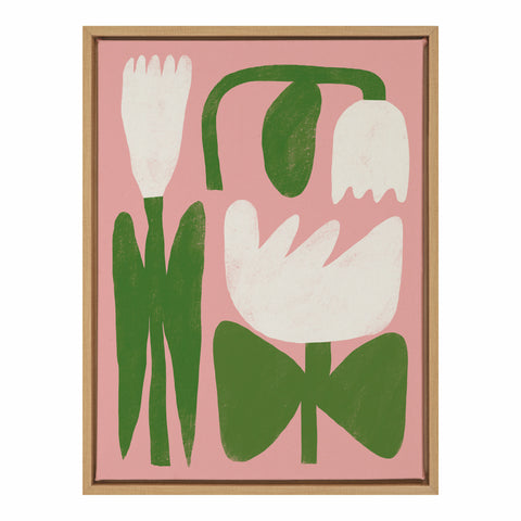 Sylvie For You White Tulips Framed Canvas by Marcello Velho