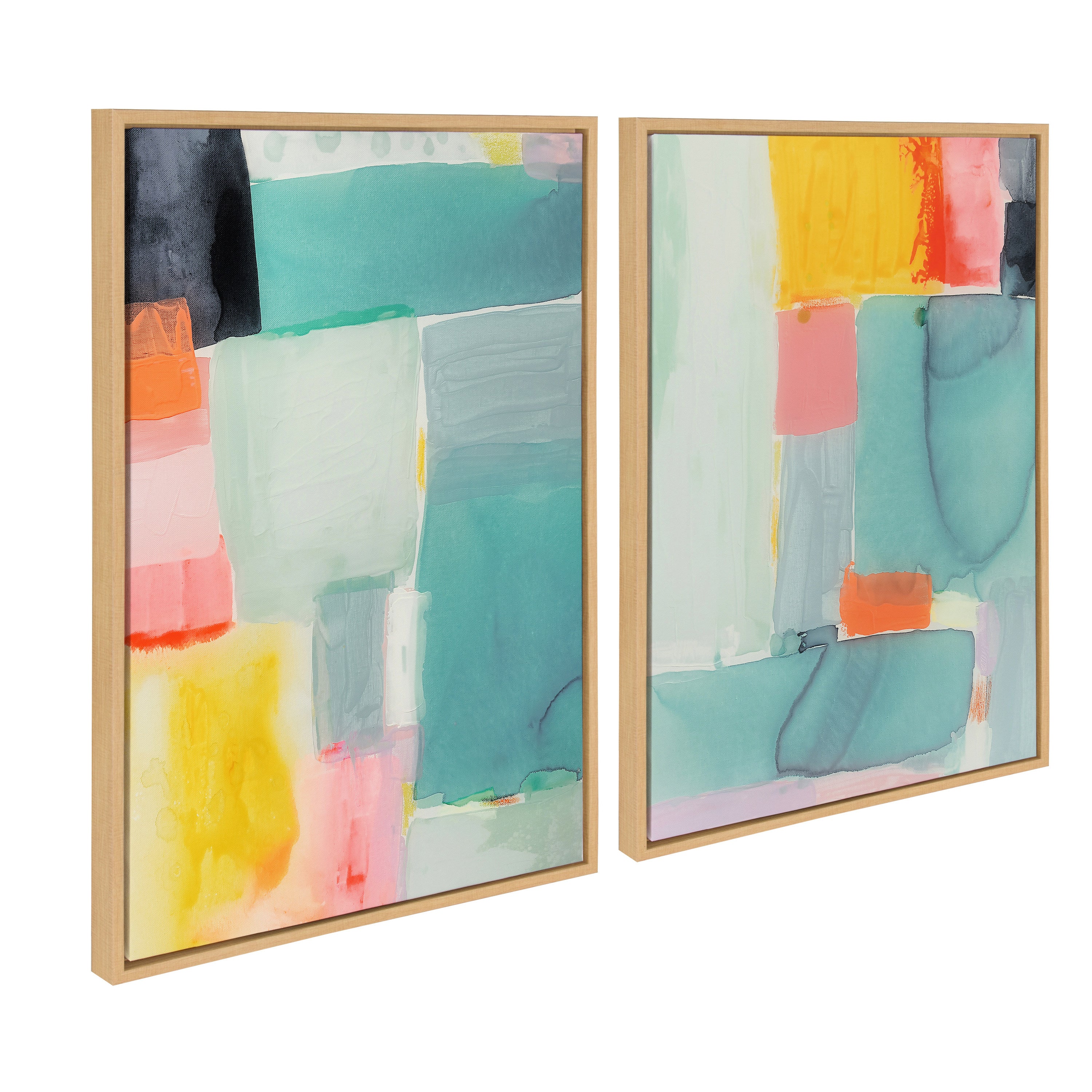 Sylvie United Colors I and II Framed Canvas Art Set by Amy Lighthall