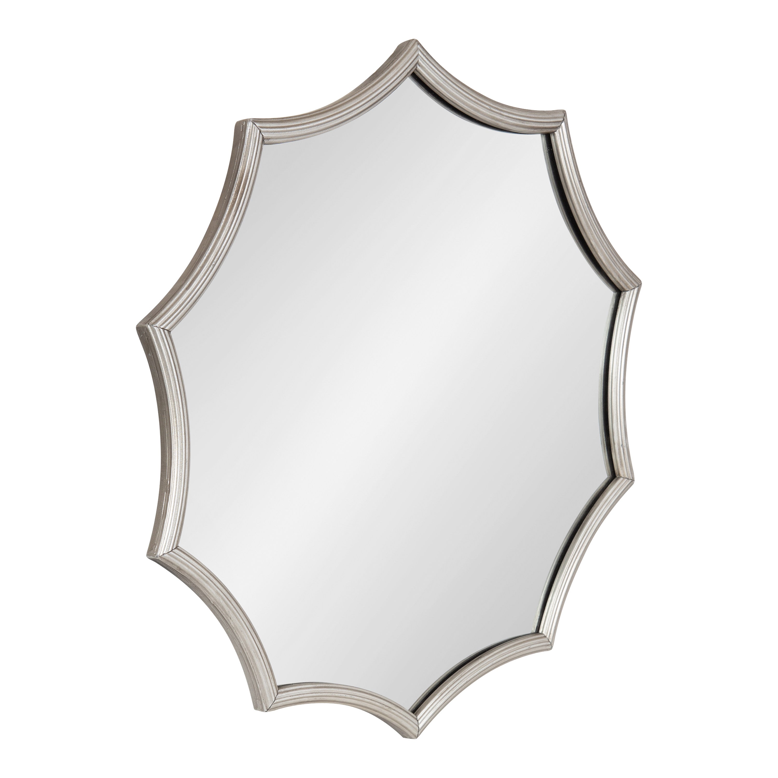 Lalina Scalloped Round Framed Accent Mirror