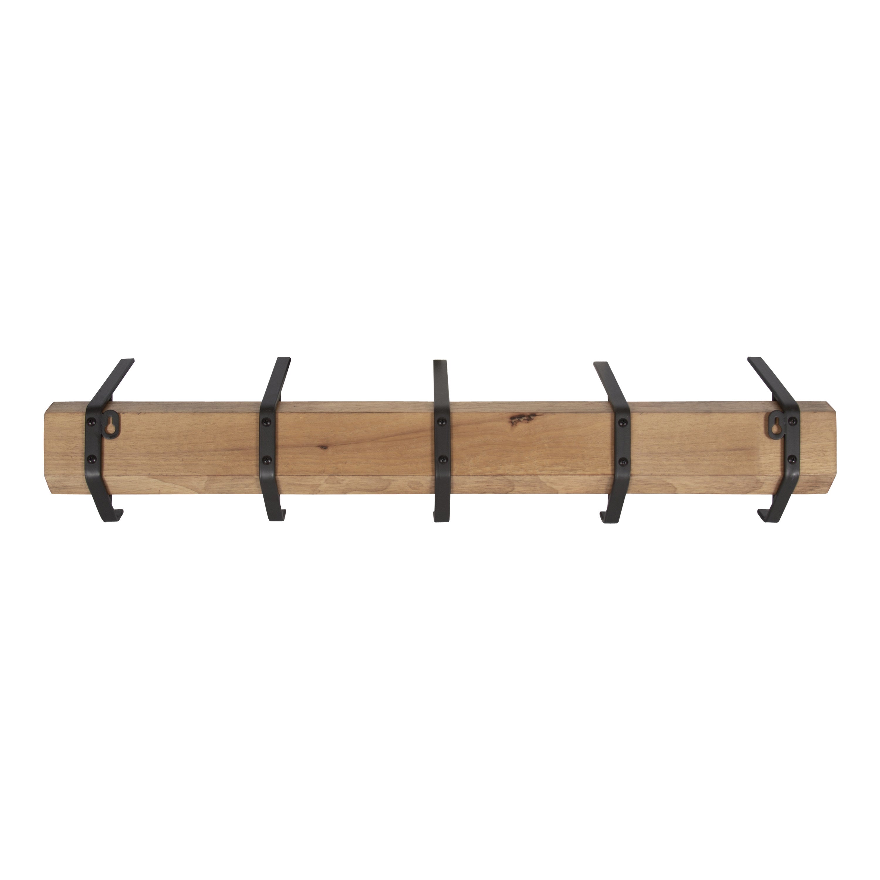 Rustic Modern Light Walnut 5 Hanger Hook Coat Rack by KeoDecor, $105.00