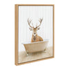 Sylvie Stag Farmhouse Bath Framed Canvas by Amy Peterson Art Studio