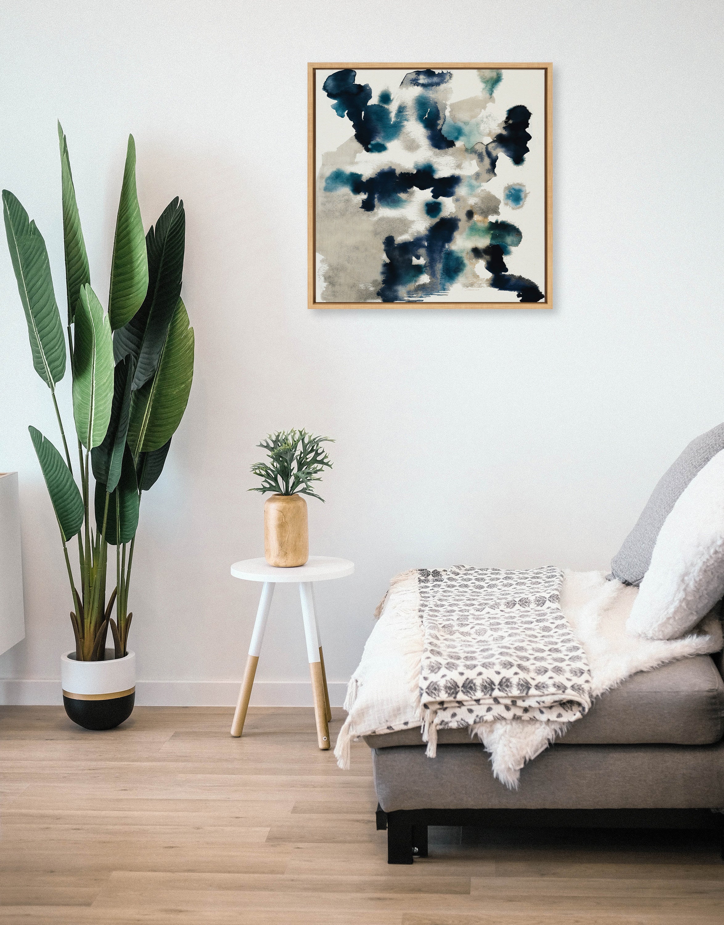 Sylvie Gilded Watercolor Framed Canvas by Amy Lighthall