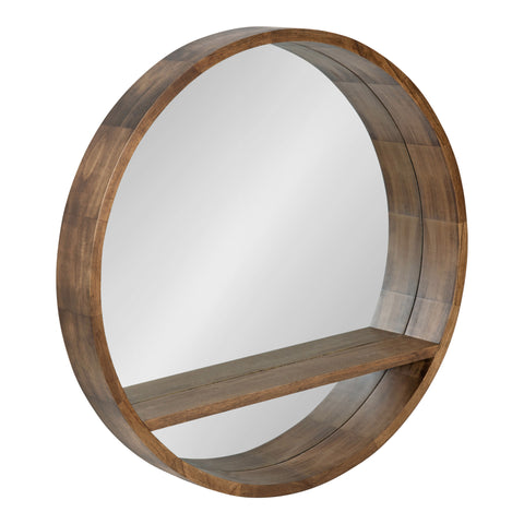 Hutton Round Mirror with Shelf