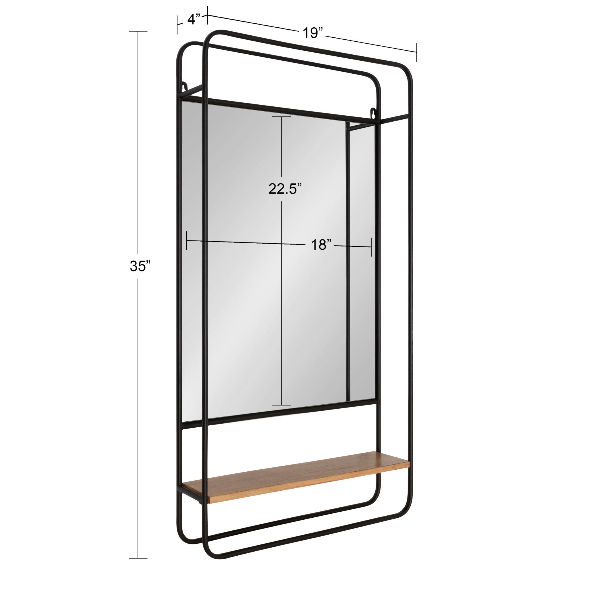 Webber Wall Mirror with Shelf