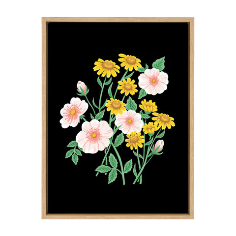 Sylvie Wildflowers Framed Canvas by Maria Filar