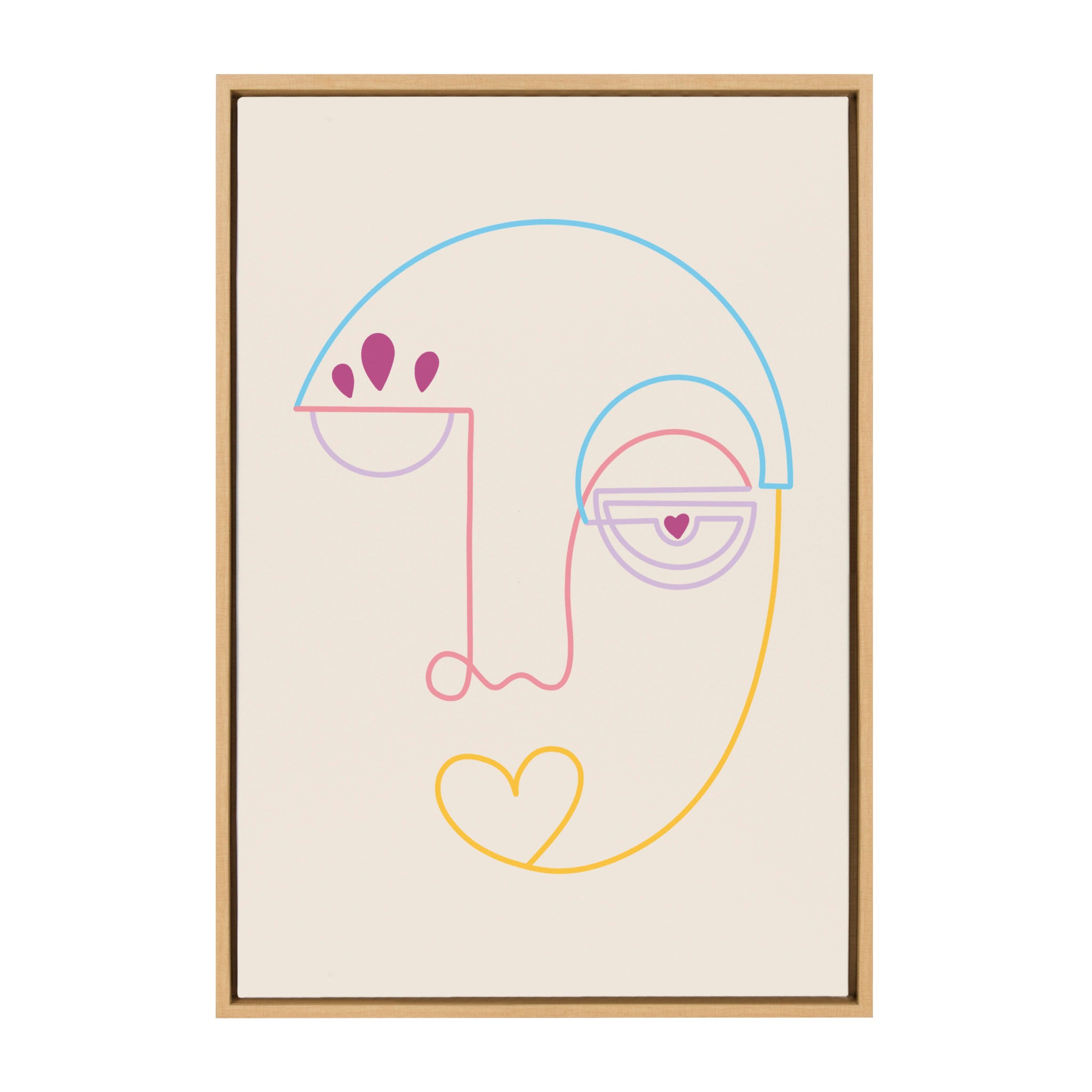 Sylvie Jahi Framed Canvas by Shatha Al Dafai