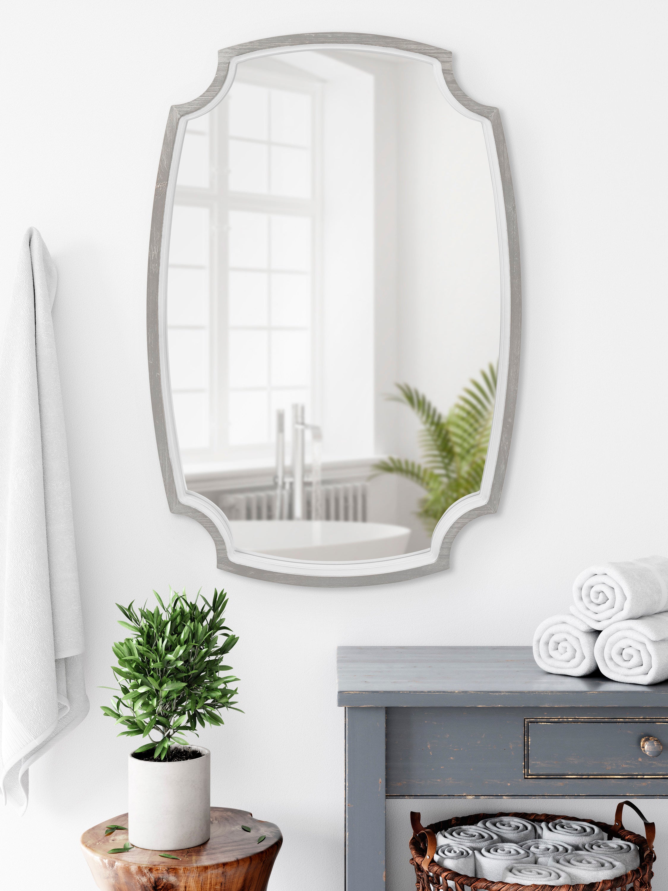 Orianne Wood Framed Wall Mirror