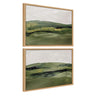 Sylvie Green Mountain Landscape I and II Framed Canvas Art Set by Amy Lighthall