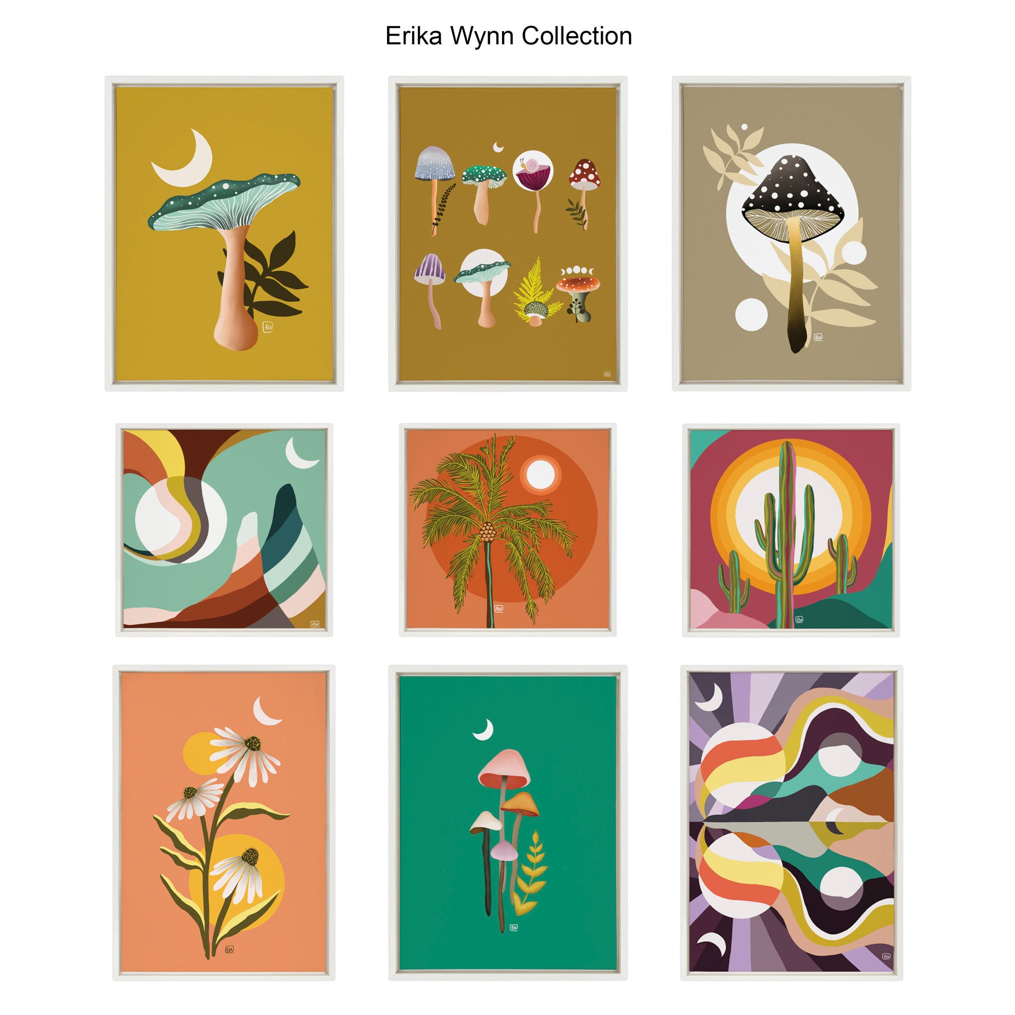 Sylvie Joshua Trio Framed Canvas by Erika Wynn