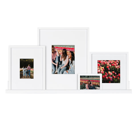 Gallery Wall Shelf with Frames Set