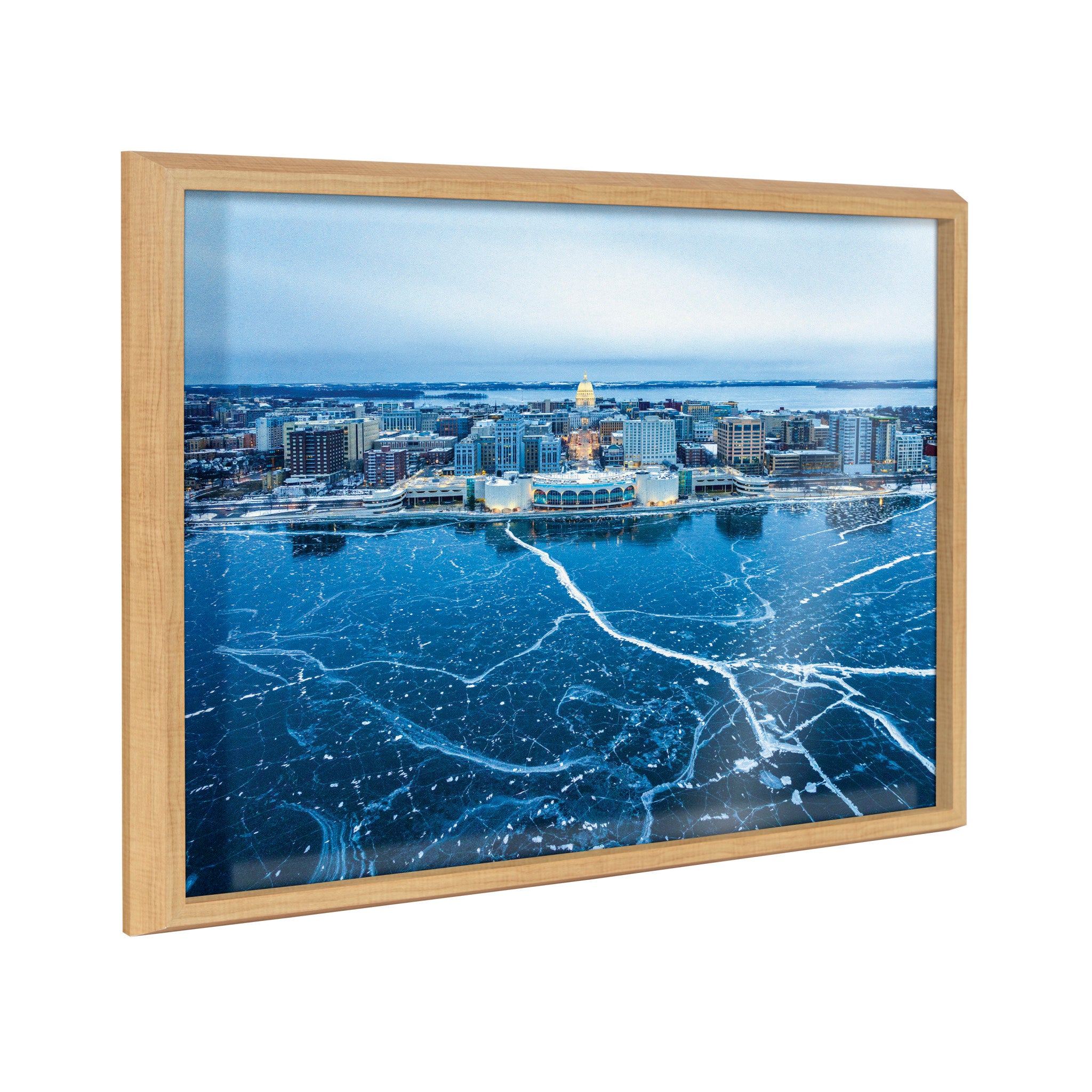 Blake Icy Veins of Winter-Madison Wisconsin Framed Printed Glass by Pete Olsen