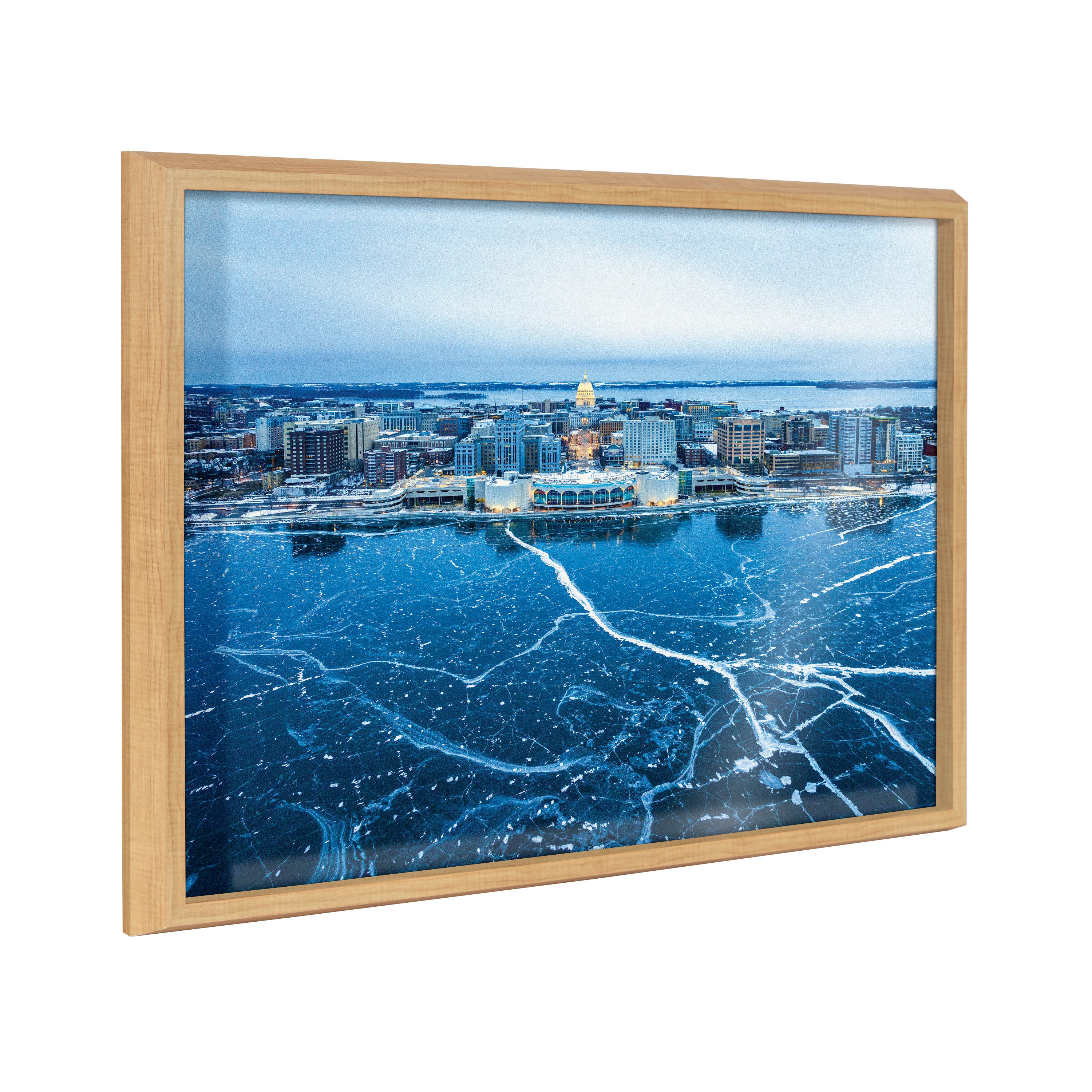 Blake Icy Veins of Winter-Madison Wisconsin Framed Printed Glass by Pete Olsen